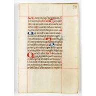 A leaf from a breviary.
