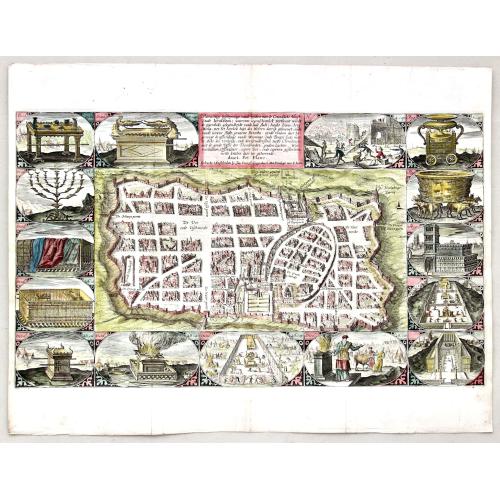 Old map image download for Waerachtige beschryvinge vande wydvermaerde Conincklicke Hooft Stadt Jerusalem.
