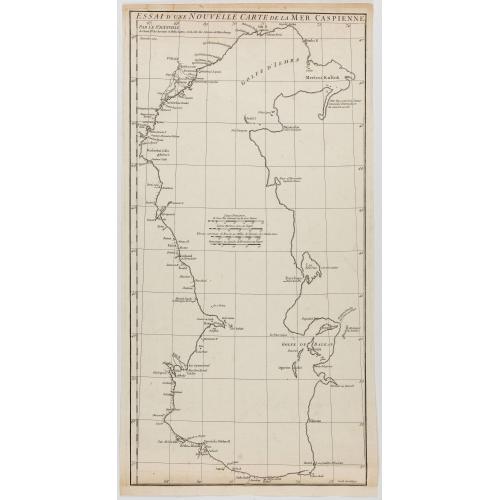 Old map image download for Essai d'une nouvelle carte de la Mer Caspienne.