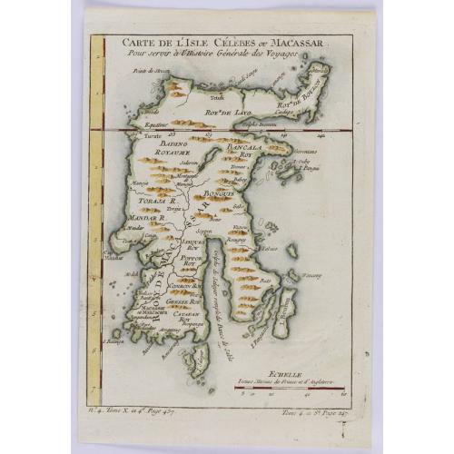 Old map image download for Carte de L'Isle Celebes ou Macassar.