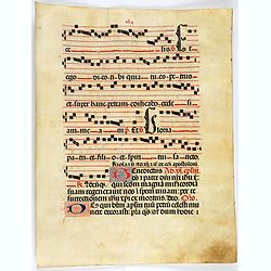 Leaf on vellum from a antiphonary.