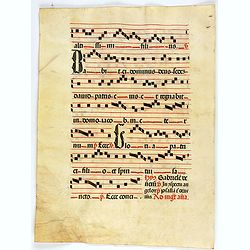 Leaf on vellum from a antiphonary.