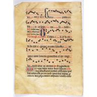 Leaf on vellum from a antiphonary.