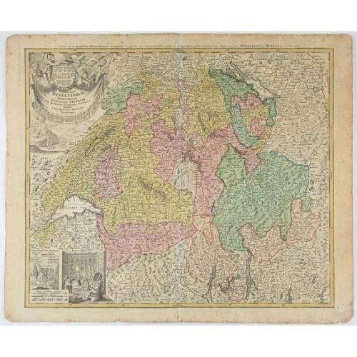 Old map image download for Potentissimae Helvetiorum Reipublicae Cantones Trediecim cum Foederatis et Subjectis Provinciis . . .
