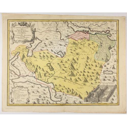 Old map image download for Canton Schweiz sive pagus Helvetiae Suitensis... / per Gabrielem Walserum.