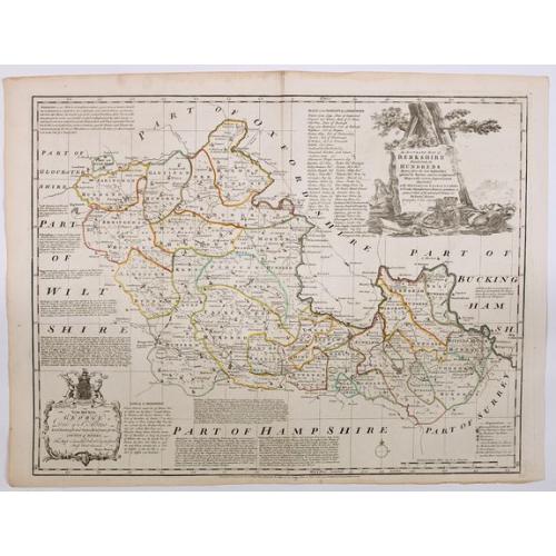 Old map image download for An Accurate Map of Berkshire divided into its Hundreds . . .