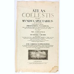 [Title page] Atlas Coelestis in mundus spectabilis, et in eodem Stellarum