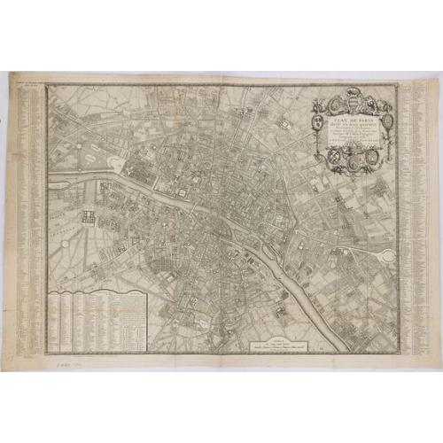 Old map image download for Plan de Paris divisé en seize quartiers. . .