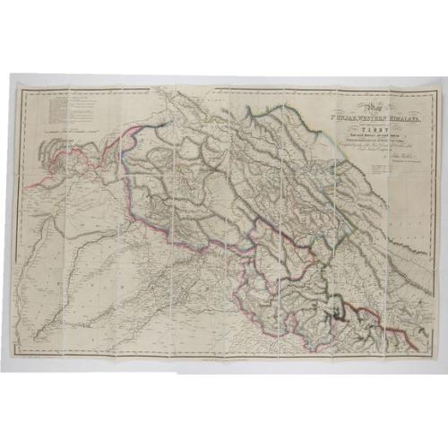 Old map image download for Map of the Punjab: western Himalaya and adjoining parts of Tibet from recent Surveys, and based upon the Trigonometrical survey of India, . . .