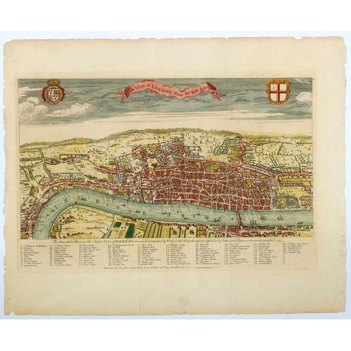 Old map image download for A View of London about the Year 1560.