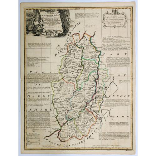 Old map image download for An Accurate Map of Nottingham Shire divided into its Wapontakesand Divisions drawn from the best Authorities . . .