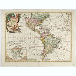 Carte D'Amerique divisée en ses principaux Pays Dressée sur les Mémoires les plus recents, et sur differents Voyages et assujettie aux Observations Astronomiques de Mrs. de l'Academie Royal des Sciences Par Mr. l'Abbe Clouet . . . 1774.