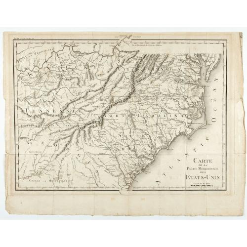 Old map image download for Carte de la partie méridionale des Etats-Unis.