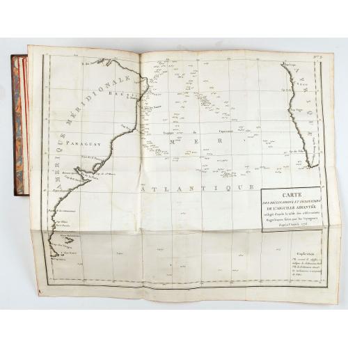 Old map image download for Cartes pour le tom V de mineraux. (Atlas des cartes des déclinaisons et inclinaisons de l'aiguille aimantée, rédigées d'après la Table des observations ...