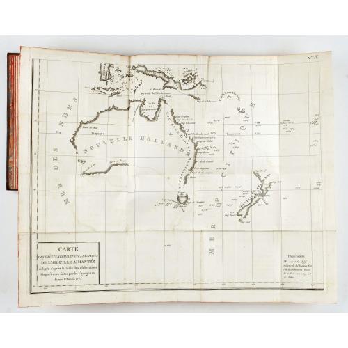 Old map image download for Cartes pour le tom V de mineraux. (Atlas des cartes des déclinaisons et inclinaisons de l'aiguille aimantée, rédigées d'après la Table des observations ...