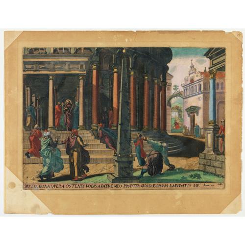 Old map image download for Multa bona opera ostendi vobis ex Patre meo : propter quod eorum lapidatis me. Joan 10.