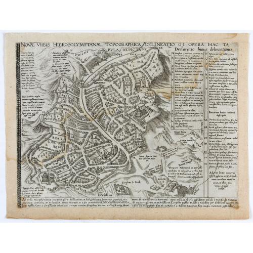 Old map image download for Novae Urbis Hierosolymitanae topographica delineatio . . .