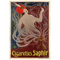 Old, Antique map image download for Cigarettes Saphir.