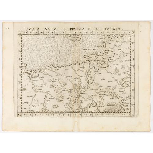 Old map image download for Tavola nuova di Prussia et di Livonia.