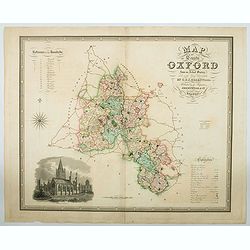 Map of the County of Oxford from an actual survey in the years 1831 & 1832. . .