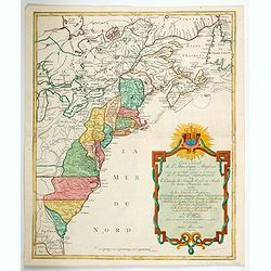 Carte nouvelle de l'Amérique angloise contenant tout ce que les Anglois possèdent […] avec la Floride / gravée[…] par Maththias Albert Lotter. . .