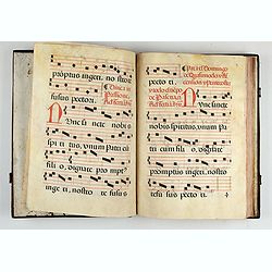 Manuscript Antiphonal on Vellum in Latin.