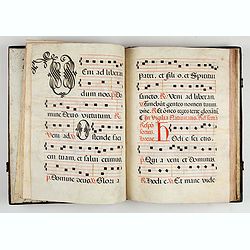 Manuscript Antiphonal on Vellum in Latin.