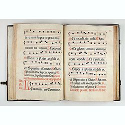 Manuscript Antiphonal on Vellum in Latin.