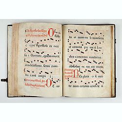 Manuscript Antiphonal on Vellum in Latin.