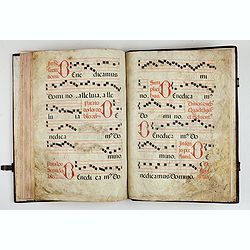 Manuscript Antiphonal on Vellum in Latin.