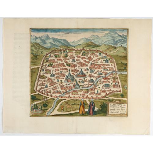 Old map image download for Damascus – Urbs Nobilissima ad Libanum Montem, Totius Syriae Metropolis.
