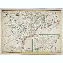 Carte des Possessions Françoises et Angloises dans le Canada, et partie de la Louisiane.