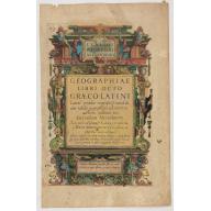 [Title page] Geographiae libri octo Graeco-Latini . . .