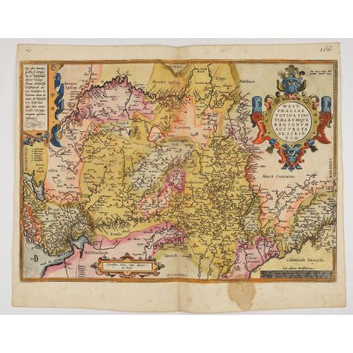 Old map image download for Westphaliae Totius, Finitimarumque Regionum Accurata Descriptio.