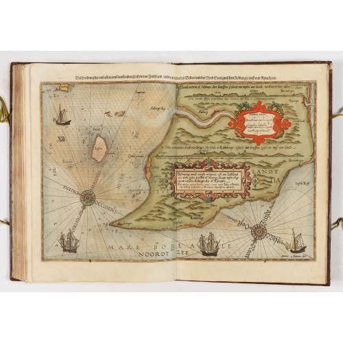 Old map image download for First German text edition of the Spieghel der Zeevaerdt…