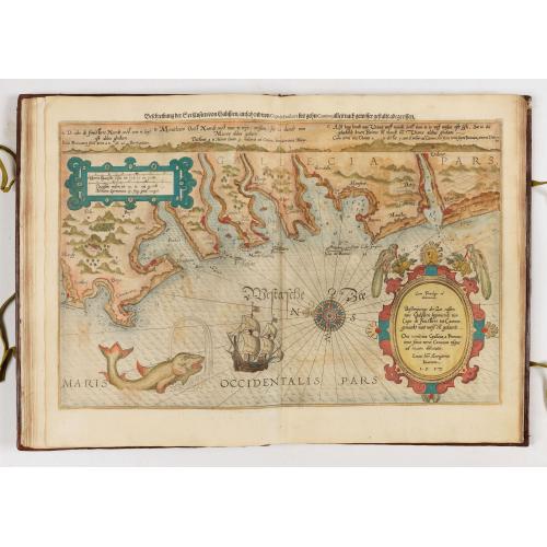 Old map image download for First German text edition of the Spieghel der Zeevaerdt…