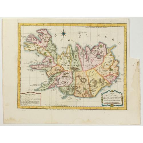 Old map image download for Carte de L'Islande. . .