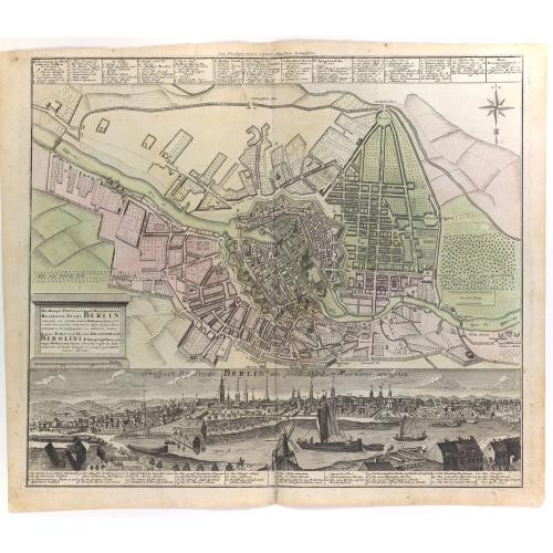 Old map image download for Die Konigl. Prevs:u, Churf. Brandenburg. Residenz-Stadt Berlin. . .