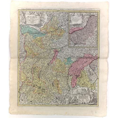 Old map image download for Bavariae Pars Superior tam in sua Regimina Principaliora. . .