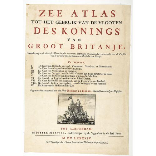 Old map image download for [Title page] Zee Atlas tot het gebruik van de vlooten des konings van Goroot Britanje . . .