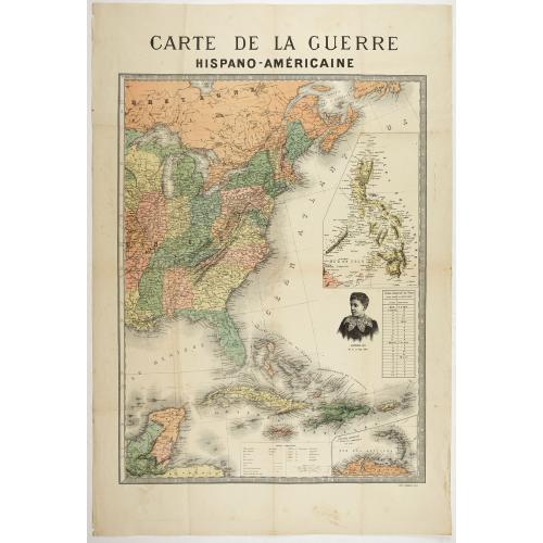 Old map image download for Carte de la guerre Hispano-Américaine.