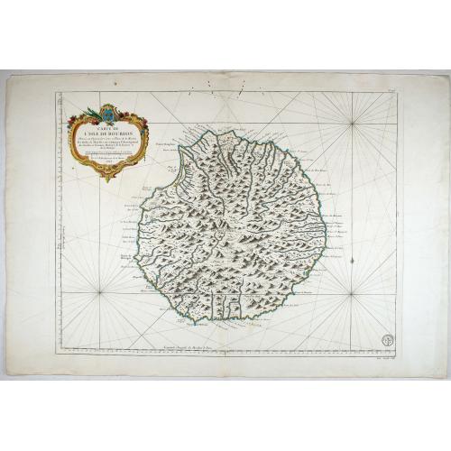 Old map image download for Carte de l'Isle de Bourbon.