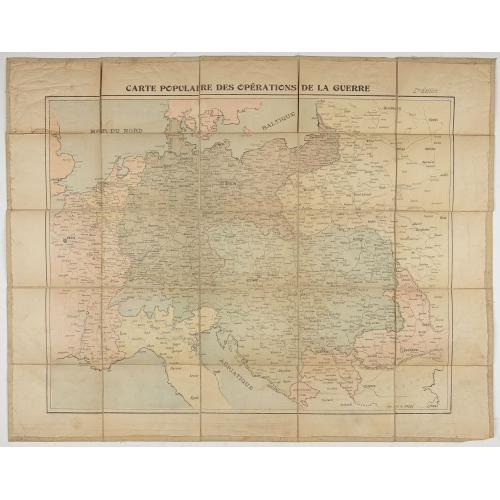 Old map image download for Carte populaire des opérations de la guerre. 2ème édition.