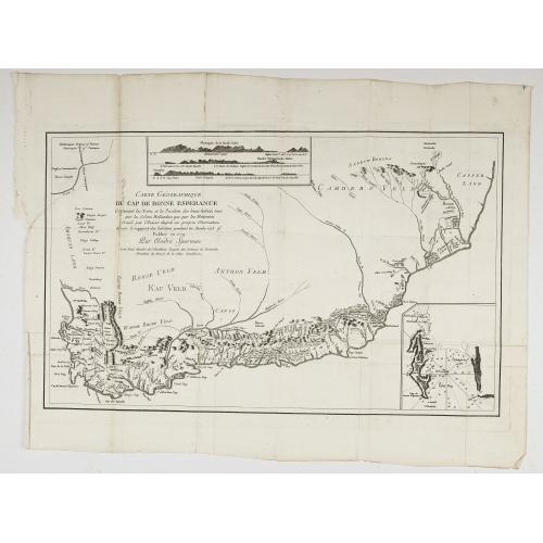 Old map image download for Carte géographique du Cap de Bonne Esperance contenant les noms et positions . . .