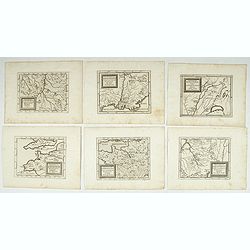 [Set of 6 plates] Provincia Parisiensis, Provincia Normanniae, Provincia Aquitaniae, Provincia Burgundiae, Provincia  Avenionensis, Provincia  Lotharingiae.