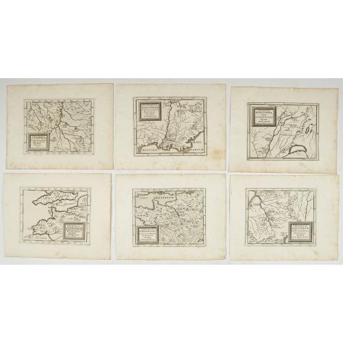 Old map image download for [Set of 6 plates] Provincia Parisiensis, Provincia Normanniae, Provincia Aquitaniae, Provincia Burgundiae, Provincia  Avenionensis, Provincia  Lotharingiae.