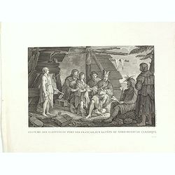 [Lot of 3 prints] Costume des Habitans des Port Francais. . ./ Femme du Port des Francais / Naufrage des Deux Chaloupes, au Port des Francais.