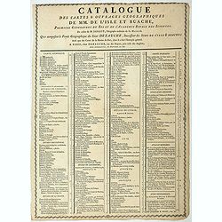Catalogue des cartes & ouvrages geographiques de MM. DE L'ISLE ET BUACHE