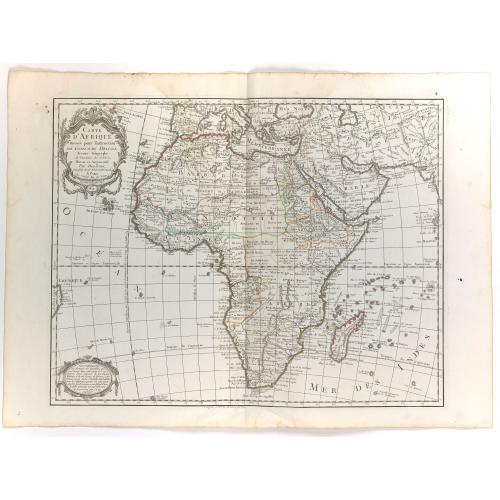 Old map image download for Carte d'Afrique Dressée pour l'instruction par Guillaume DeLisle. . .