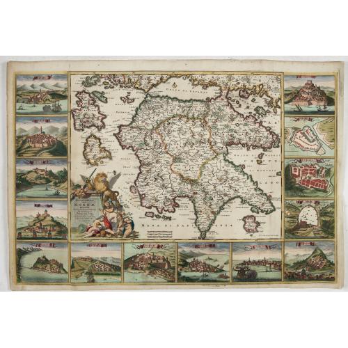 Old map image download for Peloponnesus Hodie Moreae regnum..